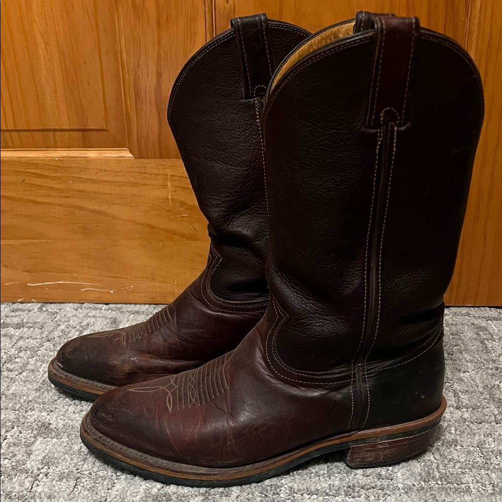 Men's Brown Leather Western Boots
